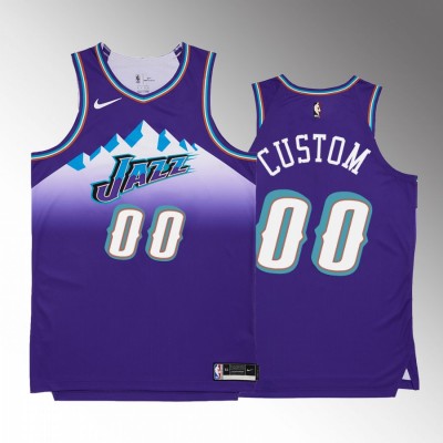 Utah Jazz Custom Men's Purple Nike NBA 2022 23 Classic Edition Jersey
